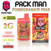 Pack Man – THC Vape Disposable Pen – POMEGRANATE PEAR – 2G – HYBRID