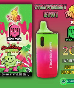 Melt x Pack Man – THC Vape Disposable Pen – STRAWBERRY KIWI – 2G – HYBRID