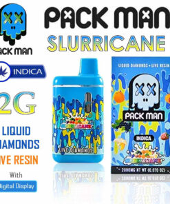 Pack Man – THC Vape Disposable Pen – SLURRICANE – 2G – INDICA
