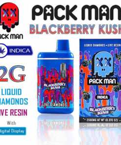 Pack Man – THC Vape Disposable Pen – BLACKBERRY KUSH – 2G – INDICA