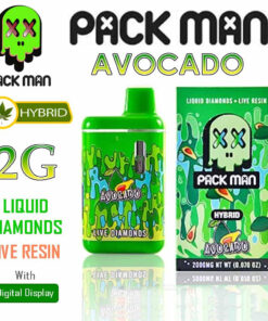 Pack Man – THC Vape Disposable Pen – Avocado – 2G – HYBRID