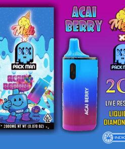 Melt x Pack Man – THC Vape Disposable Pen – ACAI BERRY – 2G – INDICA