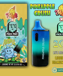 Melt x Pack Man – THC Vape Disposable Pen – PINEAPPLE CRUSH – 2G – SATIVA